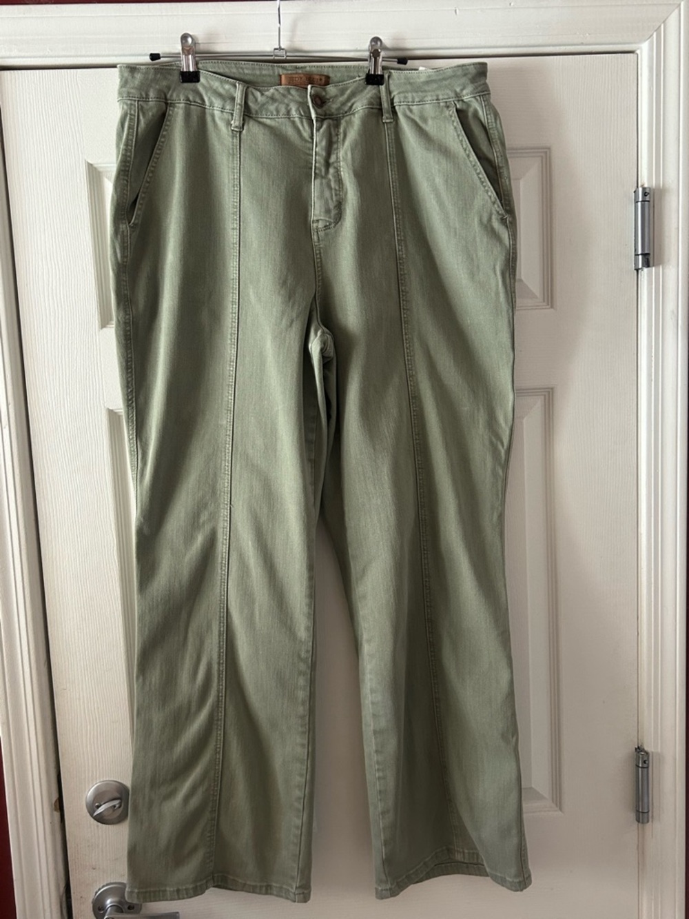 Judy Blue Sage Green Straight Leg Jeans 20W 30” Inseam Stretch